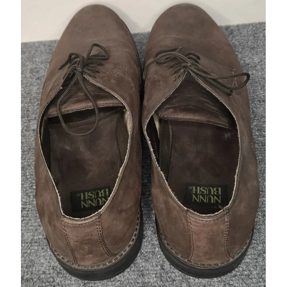 Nunn Bush Dress Shoes Mens 14 M Cam Moc Toe Oxford Brown Leather Lace‎ Up 301173